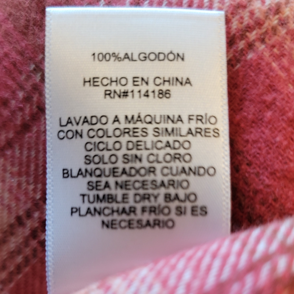 FRYE AND CO Red and White Plaid Button Down Shirt - Picture 11 of 11